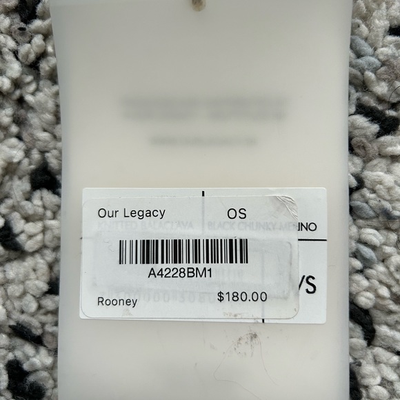 OUR LEGACY KNITTED BALACLAVA
Black Chunky Merino - Picture 7 of 9